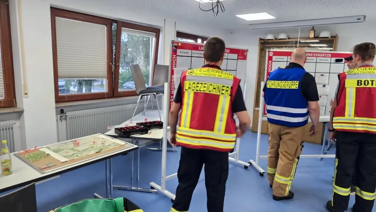 Unwetter in Eutingen am 16. Juli - Feuerwehr im Einsatz