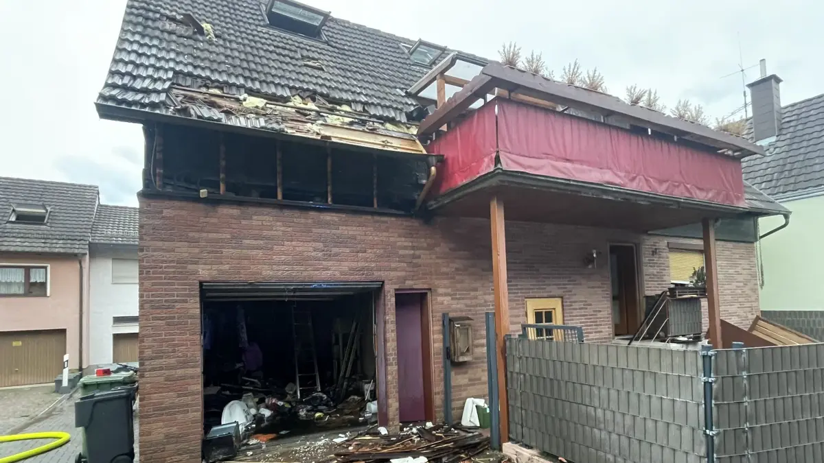 In der Garage des Wohnhauses entstand der Brand.