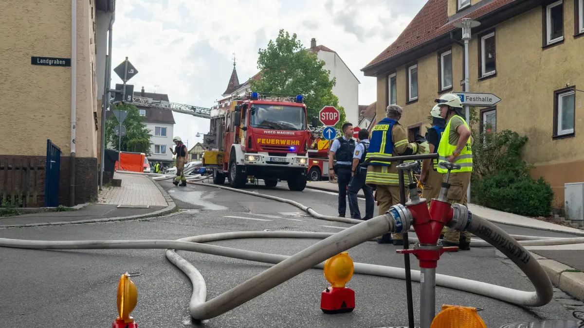 Ein Großeinsatz in der Ebinger Innenstadt beschäftigte die Feuerwehr am Donnerstagg über mehrere Stunden.