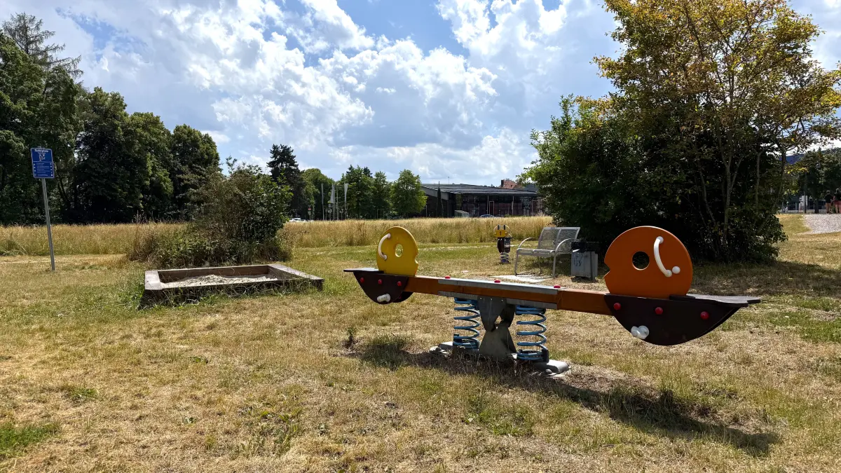 Dieser Spielplatz auf dem alten Tonhallenareal in Villingen soll abgebaut werden. Mittelfristig müsste er ohnehin für den Neubau des Amtsgerichts weichen.