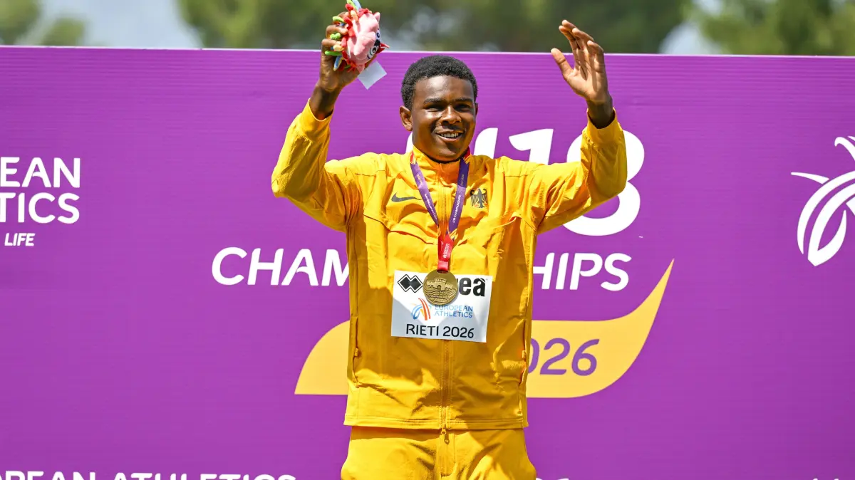 ITA, European Atheltics U18 Championships, Athletics, 19.07.2026,: Clesio DE CARVALHO Germany, LG Steinlach-Zollern, Kugelstoss ITA, European Atheltics U18 Championships, Athletics, 19.07.2026, ITA, European Atheltics U18 Championships, Athletics, 19.07.2026, *** Clesio DE CARVALHO Germany, Steinlach Zollern Regional Track and Field Club, Shot Put ITA, European Athletics U18 Championships, Athletics, July 19, 2026, ITA, European Athletics U18 Championships, Athletics, July 19, 2026, Copyright: xEibnerxPressefoto/JanxPapenfussx EP_JPS