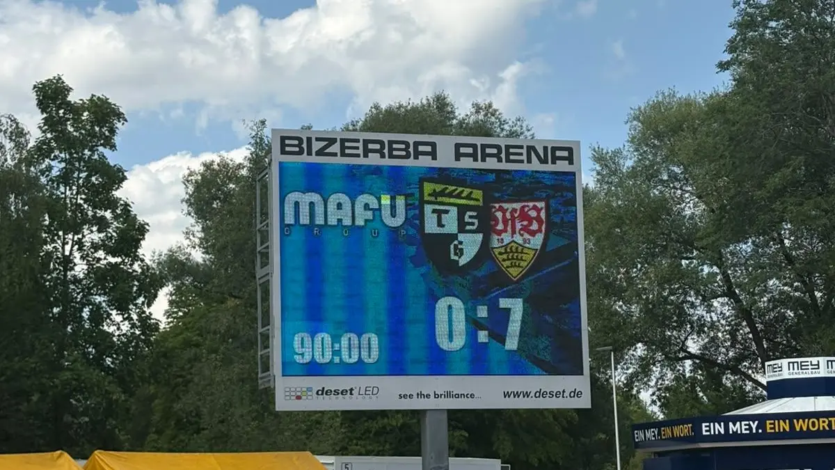 Nach 90 Minuten steht es auf der Anzeigetafel der Bizerba-Arena 7:0.