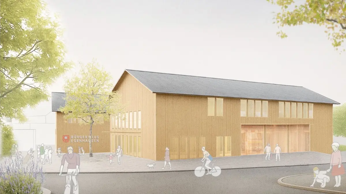 So soll das Bürgerhaus in Egenhausen später aussehen. (Illustration)