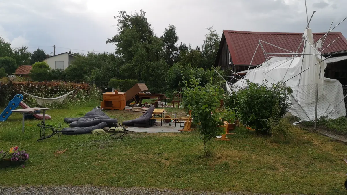 Das Unwetter richtete auf dem Vereinsgelände von „Naturreich“ in Nagold-Hochdorf schwere Schäden an.