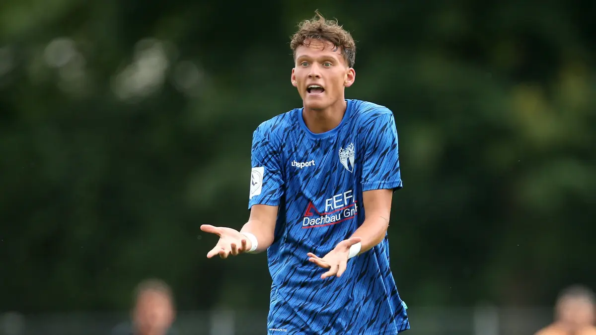 Karlo Kuranyi Freiberg . SGV Freiberg - FC Augsburg 2 . Freiberg am Neckar, GER, 20.07.2025 ,Fussball Regionalliga Südwest 20252026 . *** Karlo Kuranyi Freiberg SGV Freiberg FC Augsburg 2 Freiberg am Neckar, GER, 20 07 2025 ,Soccer Regionalliga Südwest 20252026