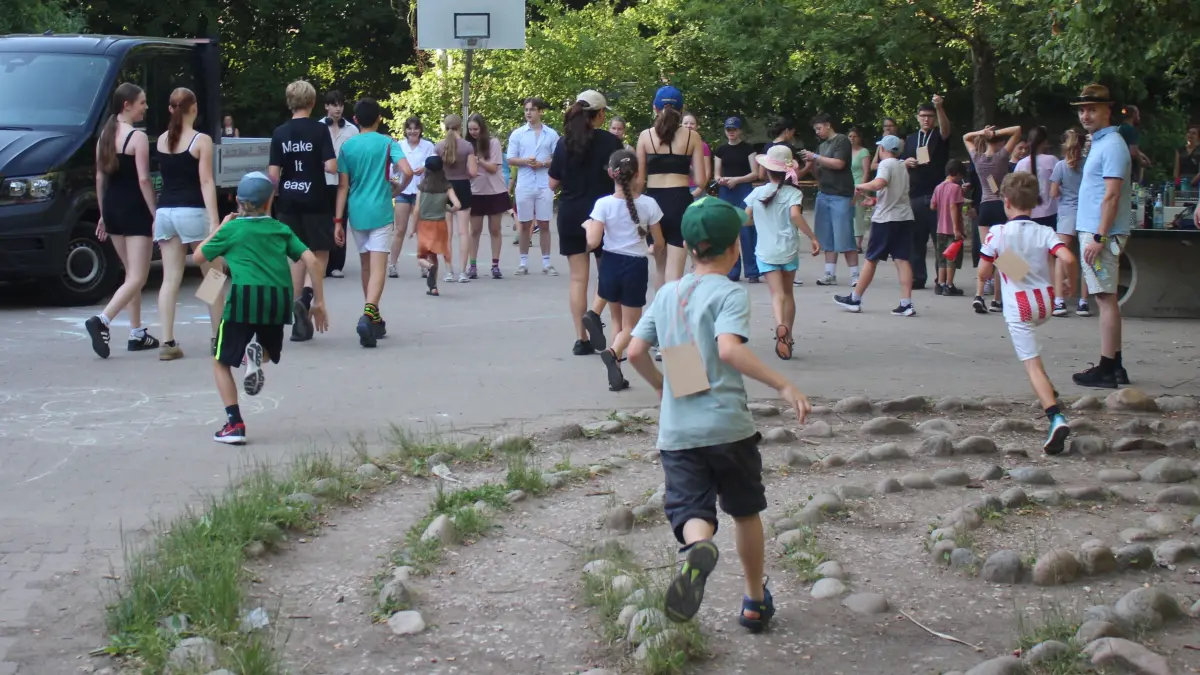 Vollen Einsatz zeigten die Waldorfschule beim Sponsorenlauf.