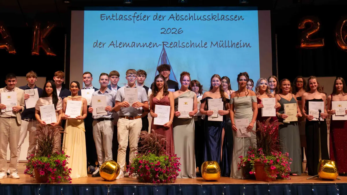 Die Preisträger des Abschlussjahrgangs2026 der Alemannen Realschule Müllheim