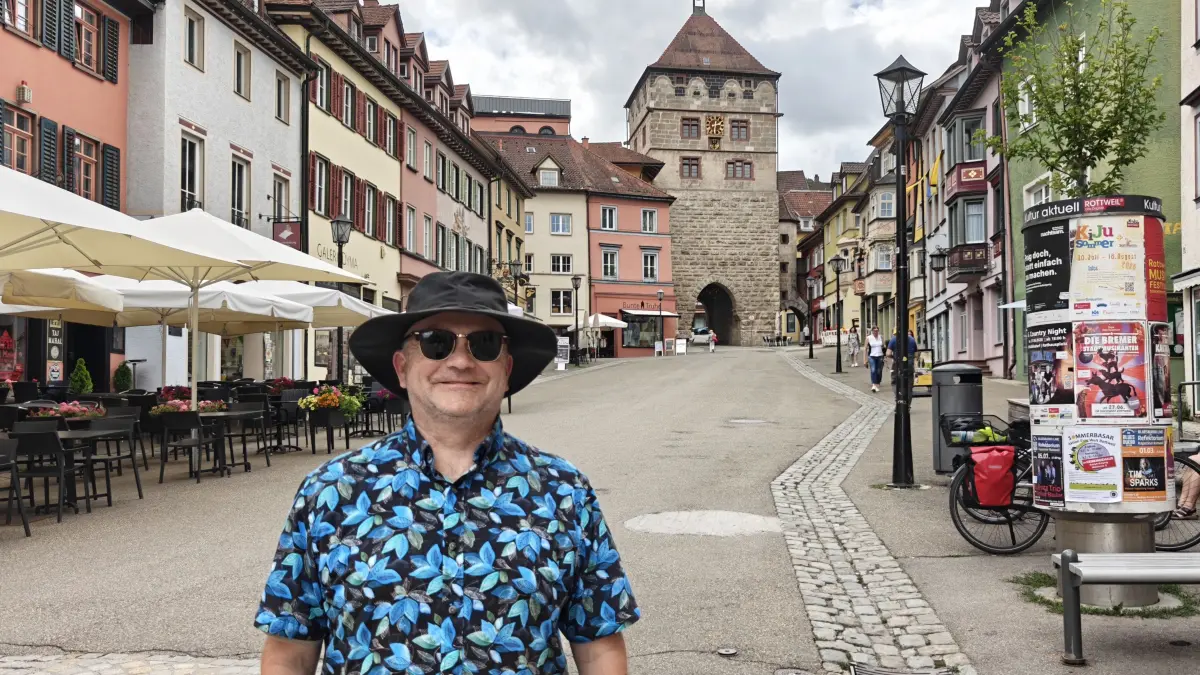 Auf Heimatbesuch: Frank Widmer kommt immer wieder gern nach Rottweil zurück – und staunt über die Veränderungen.