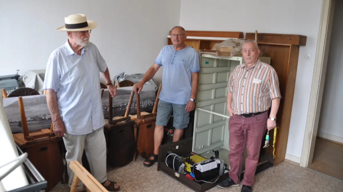 Der Vorstandsmitglieder der Wurzelsucher, Hermann Zorbach, Ralf Volz und Karl-Heinz Trübe hoffen auf ein eigenes Heimatmuseum.