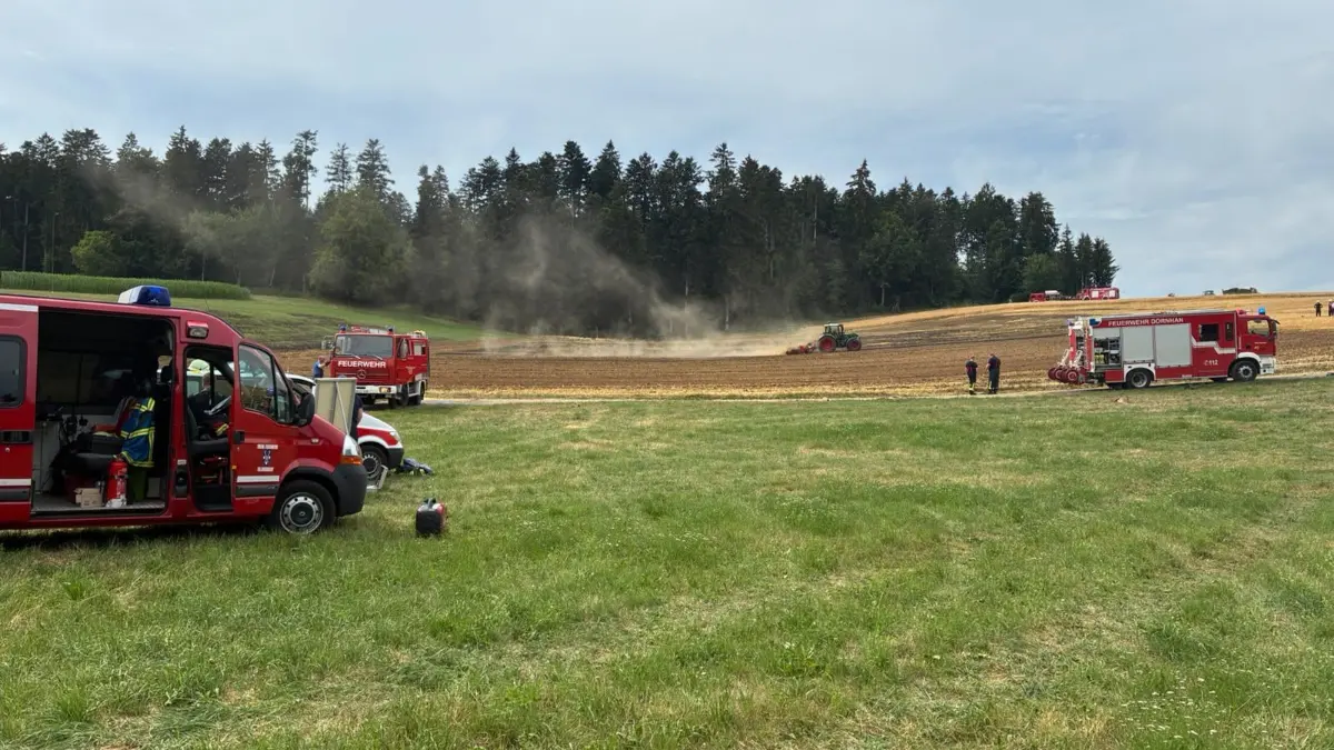 Die Feuerwehr rückte zu einem Vegetationsbrand aus.