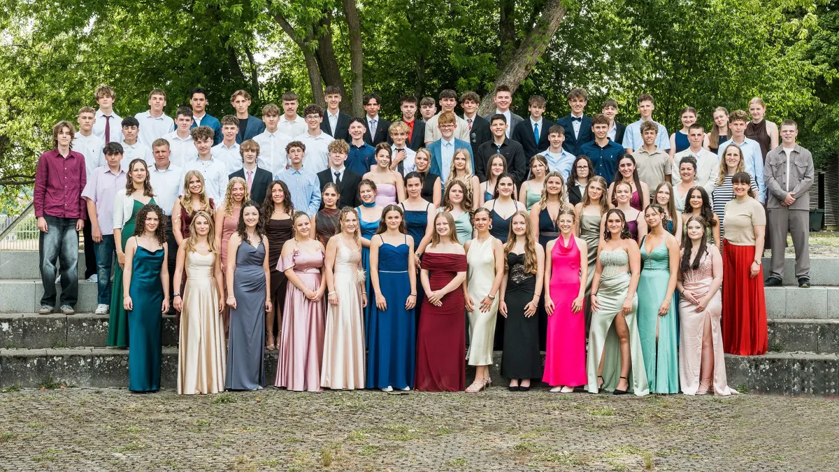 Die Absolventen der Maximilian-Kolbe-Schule Rottweil.