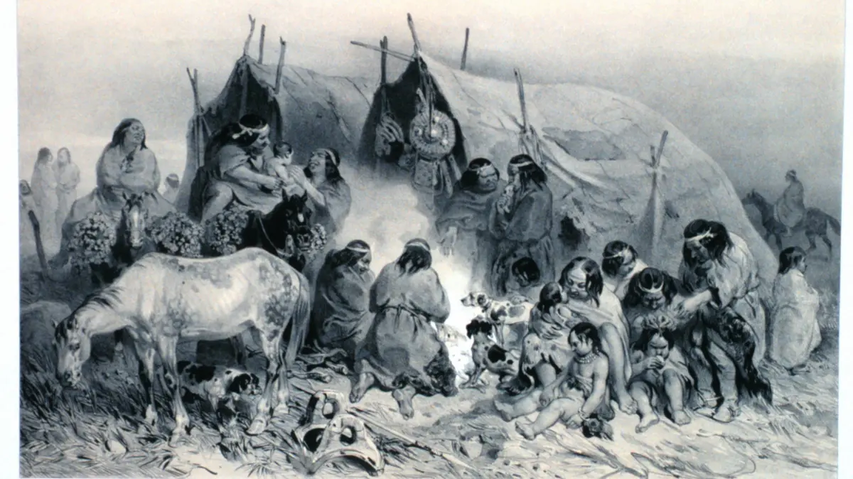 Bewohner Patagoniens, Chile, 1838 .