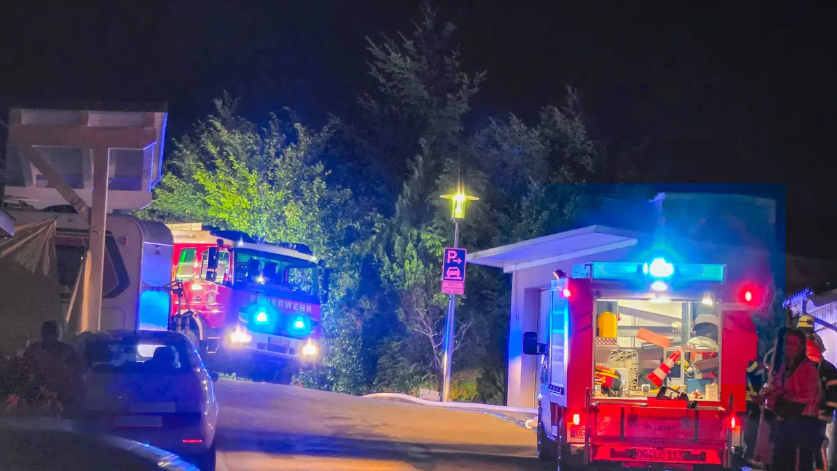 Waldbrand in Oppenau. Ein Waldgebiet von rund 3.000 Quadratmetern steht in Flammen.