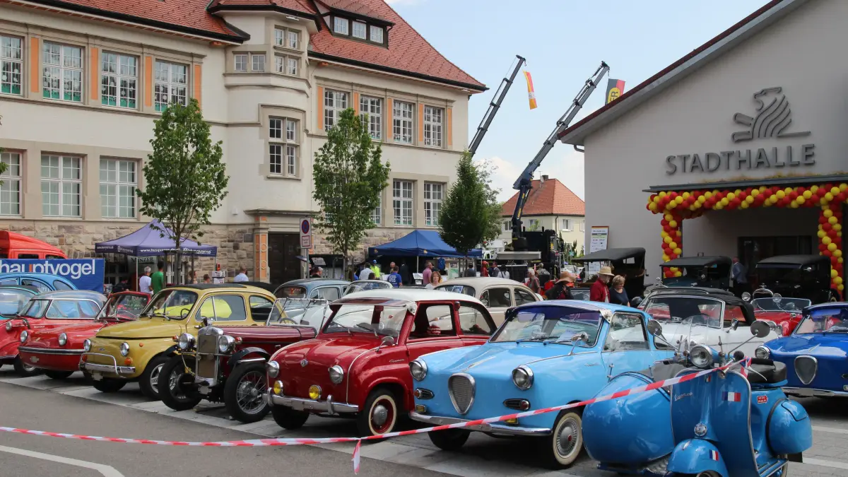 Die Oldtimerschau war einer der Höhepunkte bei der Gewerbeschau 2023. (Archivfoto)