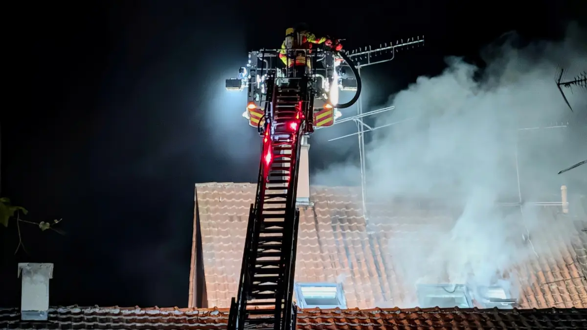 Brand in der Burgsteige in Rottenburg
