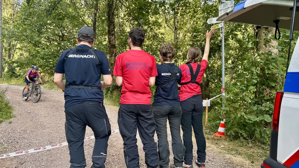 Die Bergwacht Schwarzwald war beim Ultra-Bike-Marathon in Kirchzarten im Einsatz.