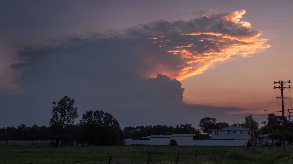 Pyrocumulonimbus Cloud am 9. Dezember 2023 in Australien.