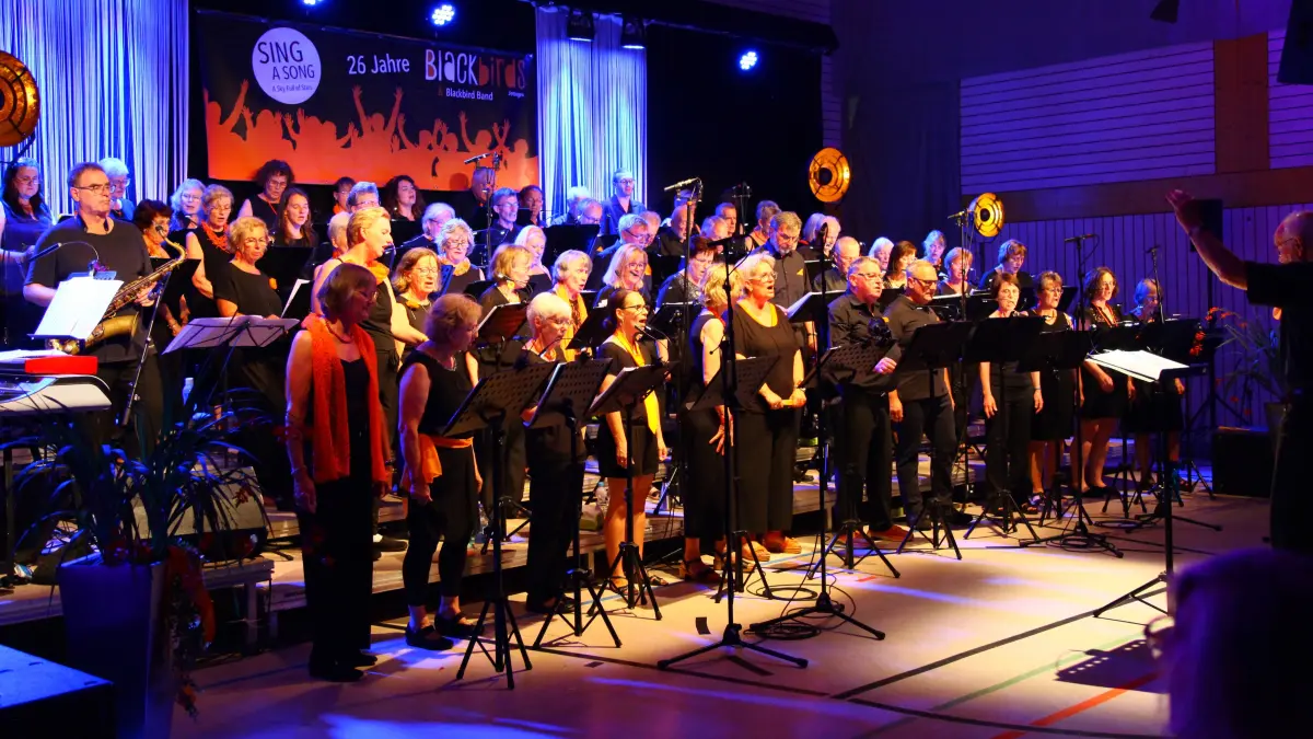 Die Blackbirds Jettingen präsentierten bei ihrem Konzert neben aktuellen Titelmelodien auch Jazz- und Rock, Balladen und Musical-Melodien.