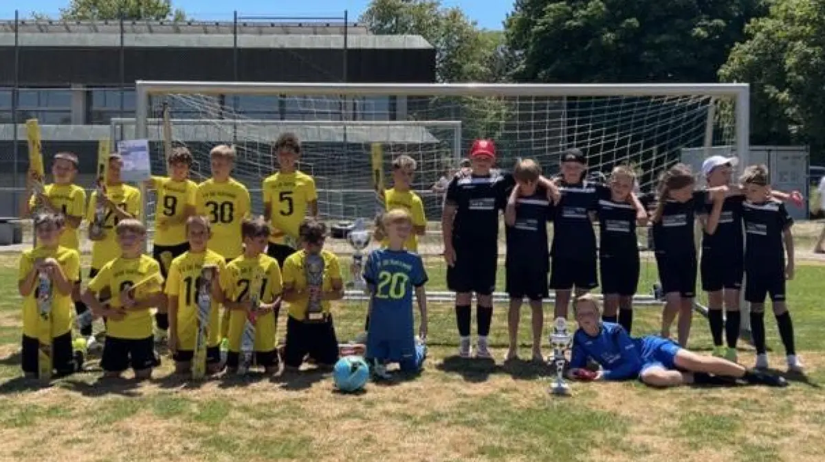 Das Endspiel der E-Junioren zwischen der SGM Zimmern/Horgen und dem FV 08 Rottweil endete 2:1 für dem FV 08.