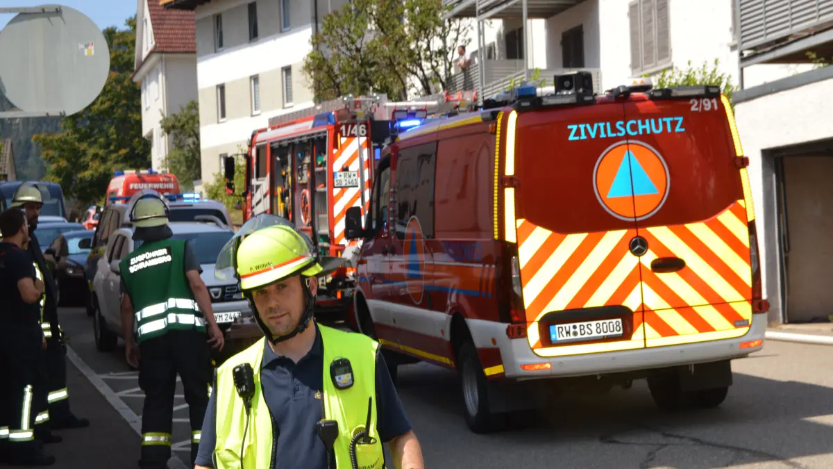 Ein Gasalarm sorgt für einen Einsatz der Feuerwehr.