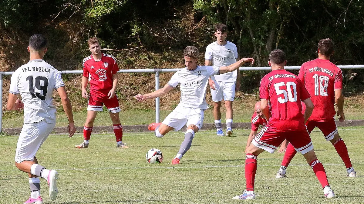 Josua Notter traf in Runde eins gegen Gültlingen zum 5:0-Endstand für den VfL.