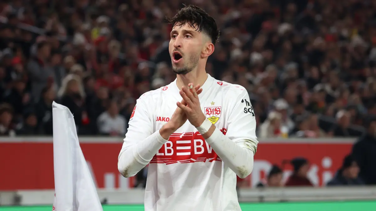 BAU // Stuttgart, Fußball Bundesliga, 26. Spieltag, VfB Stuttgart vs. RB Leipzig , Atakan Karazor (VfB)