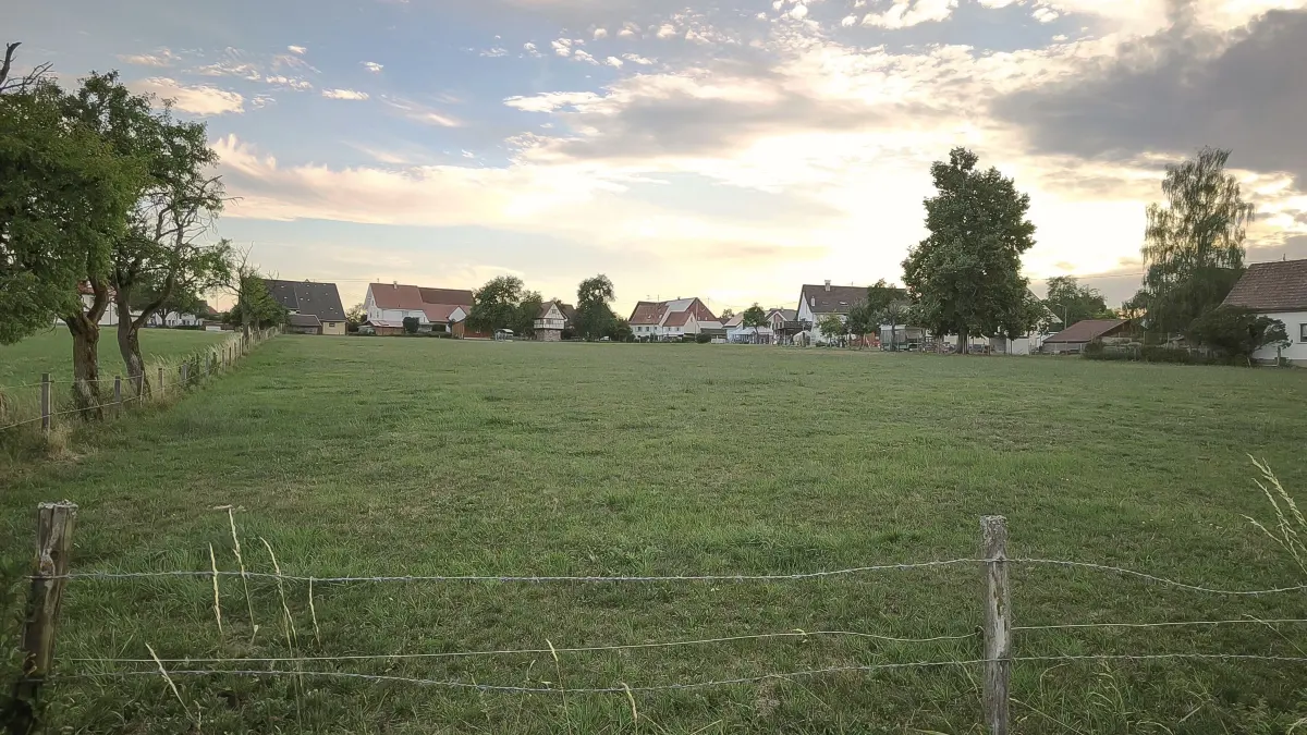 Auf dem Mundelfinger Gewann Hofwies könnte in einer ersten Planskizze die Erschließung von bis zu 19 Einfamilienhäusern erfolgen.