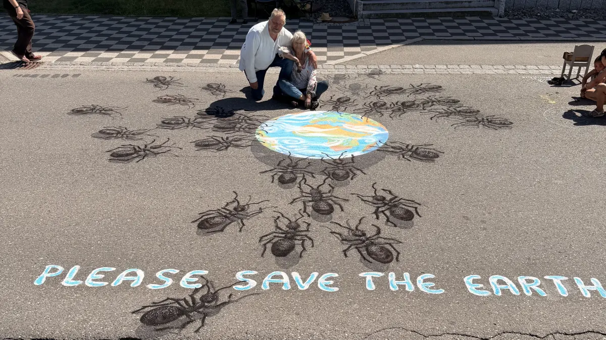 Kati Kanniga und Matthias Klose-Kanniga beim Street-Art-Festival