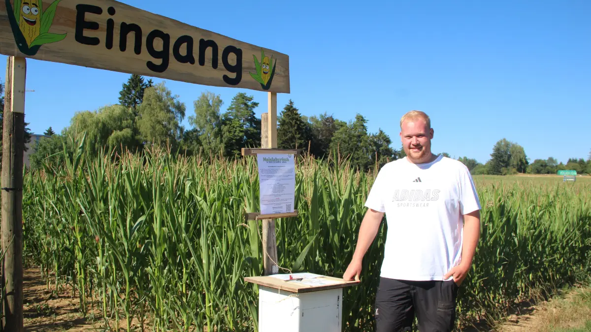 Freut sich auf die zweite Ausgabe des Maislabyrinths vom Schillerhof in Schwenningen: Jung-Landwirt Cedric Maier.