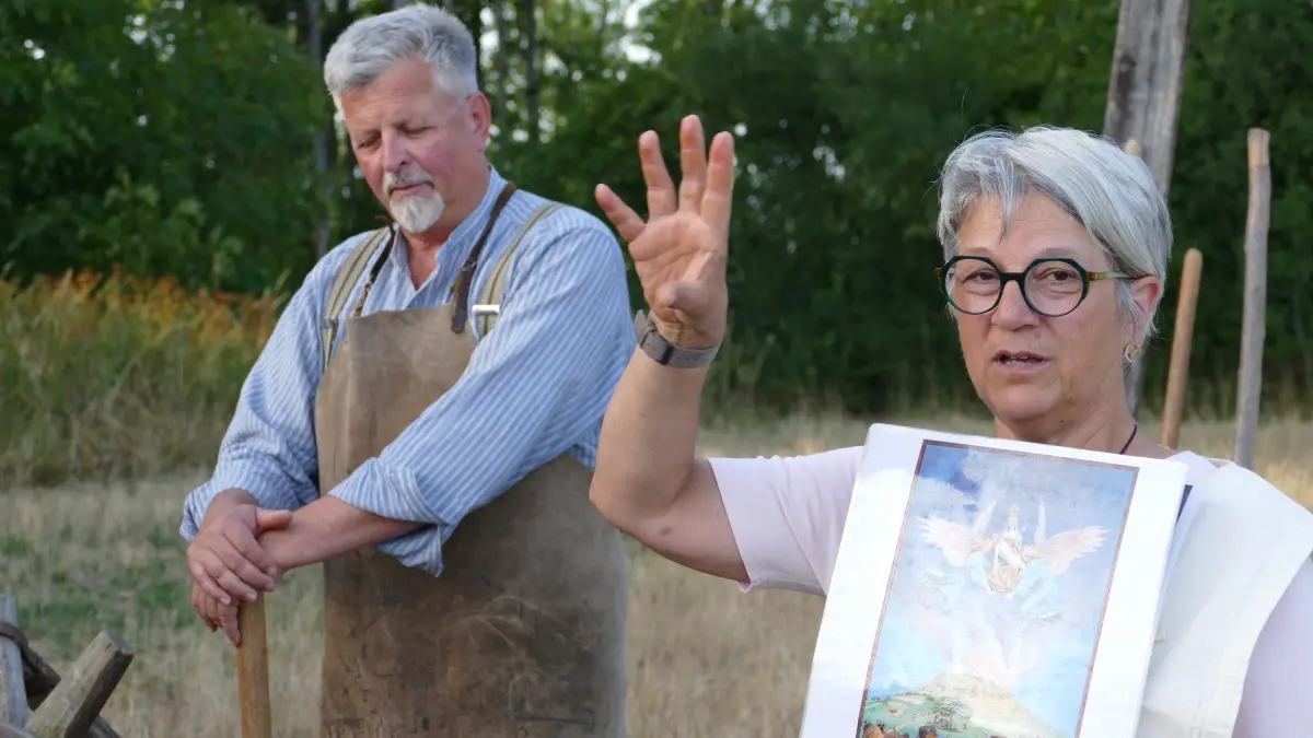 Veronika Albicker und ihr Schmied Jürgen berichten aus dem Leben auf dem Berg von einst.