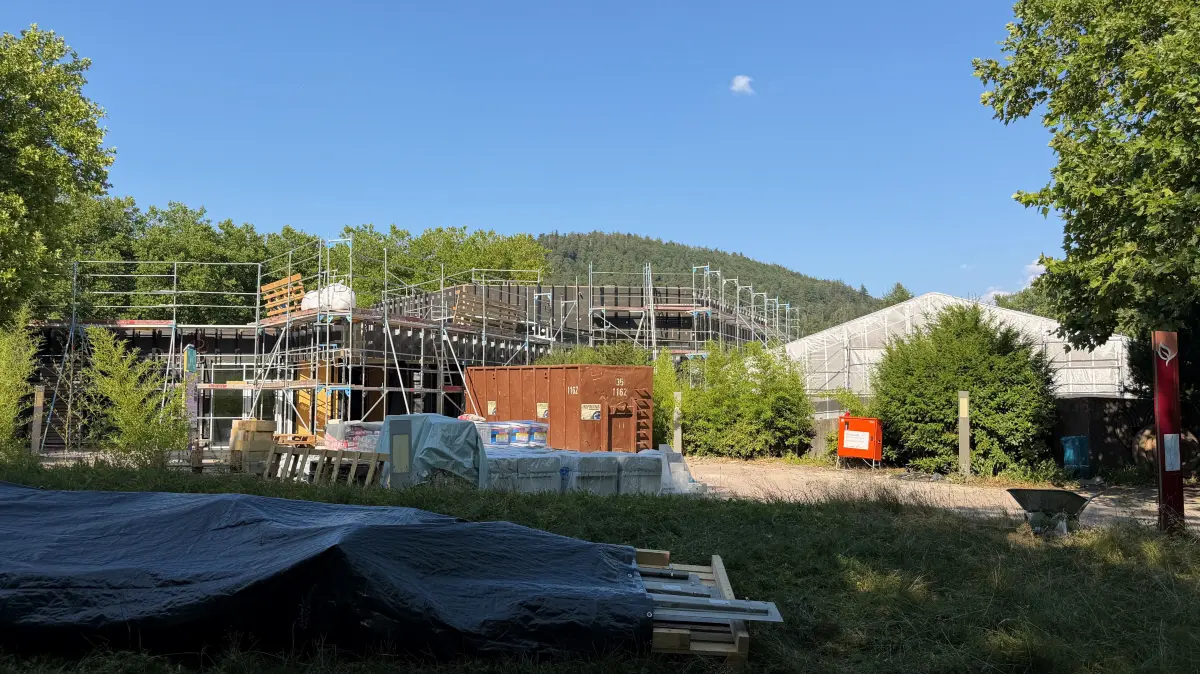 Die Arbeiten an der Siebentäler Therme laufen weiter.