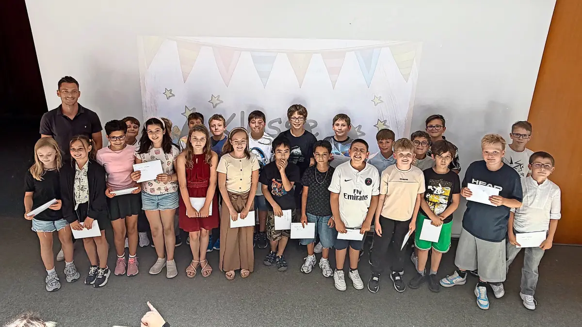 Eine der neuen fünften Klassen an der Realschule Trossingen. Sie wurden diese Woche „eingeschult“.