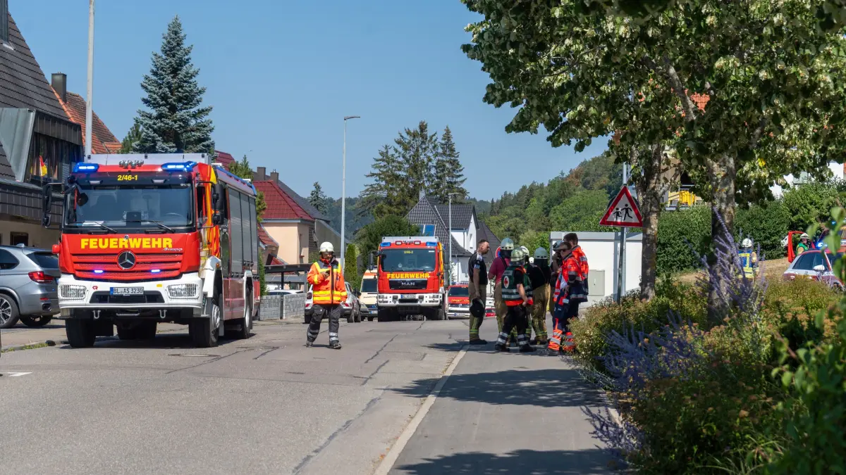Die Feuerwehr war am Mittwochvormittag in Tailfingen in der Nähe des Progymnasiums wegen eines gemeldeten Gasaustritts im EInsatz.
