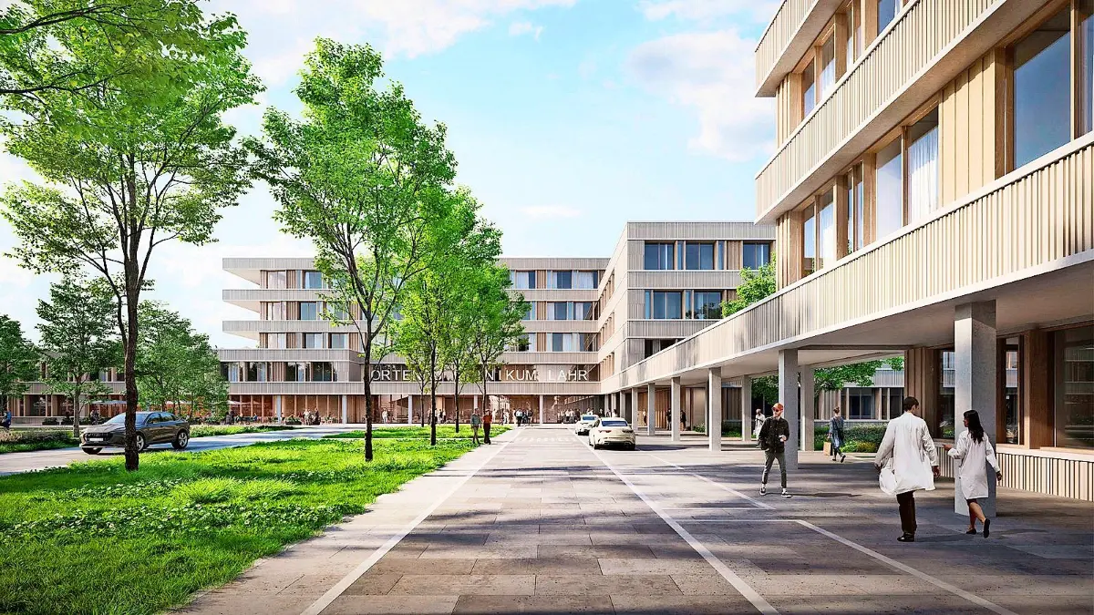 Wenn das neue Klinikum am Standort Lahr fertiggestellt ist, soll eine Reihe von Maßnahmen gegen Hitze schützen