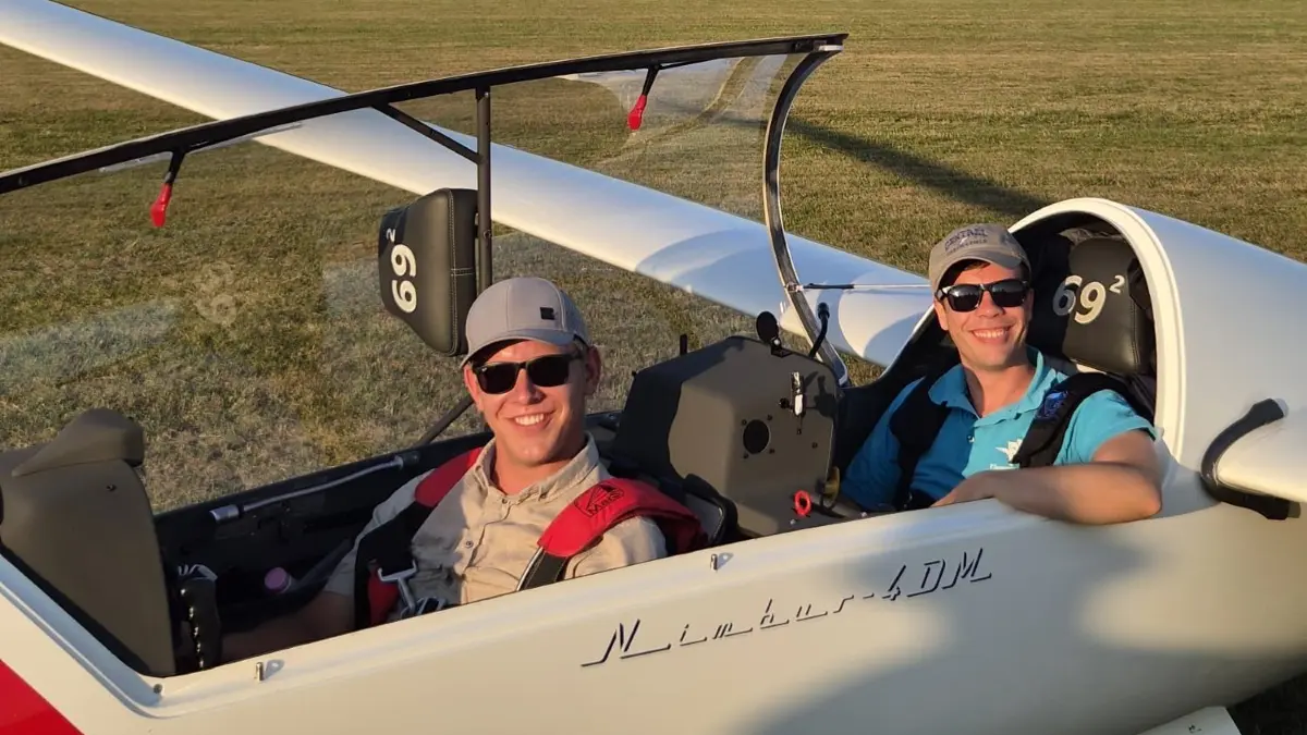 Marven Gründler schaffte seinen zweiten 1000-Kilometer-Flug von Musbach aus. Mit Copilot Constantin Wiegert war ein rein Musbacher Team unterwegs.
