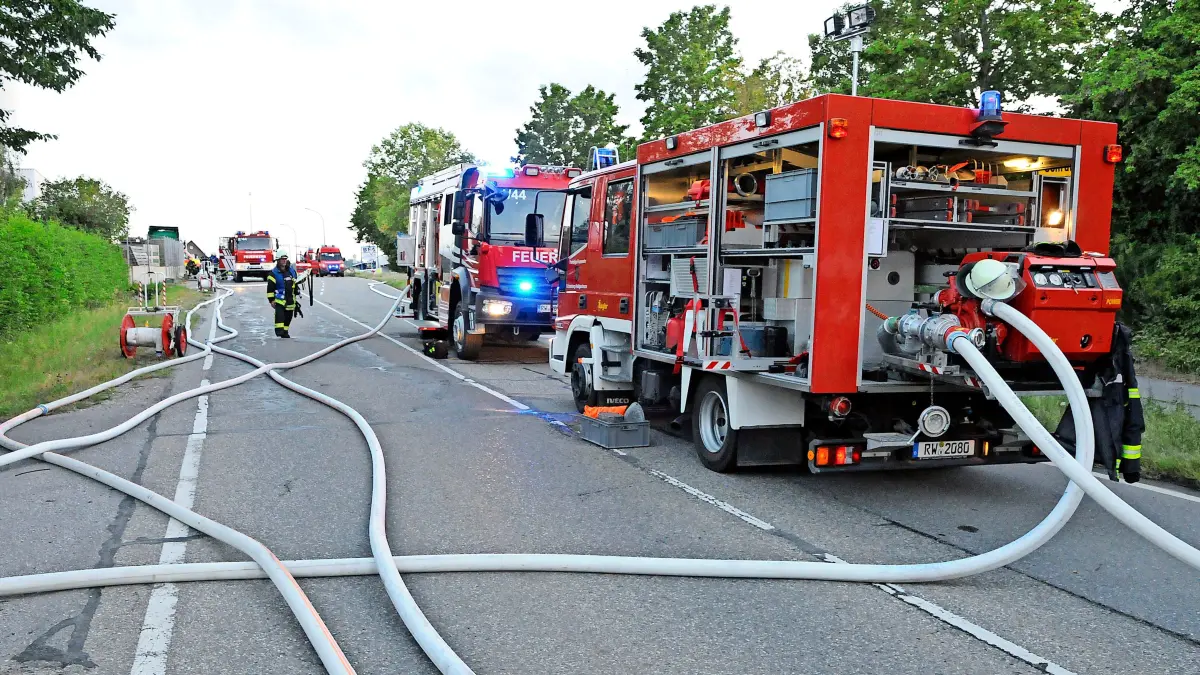Gefordert war die Feuerwehr am Samstagabend.