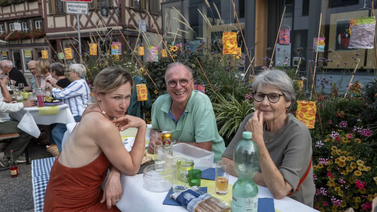 Bei bestem Sommerwetter feierte Nagold in den Abendstunden seine Markttafel.