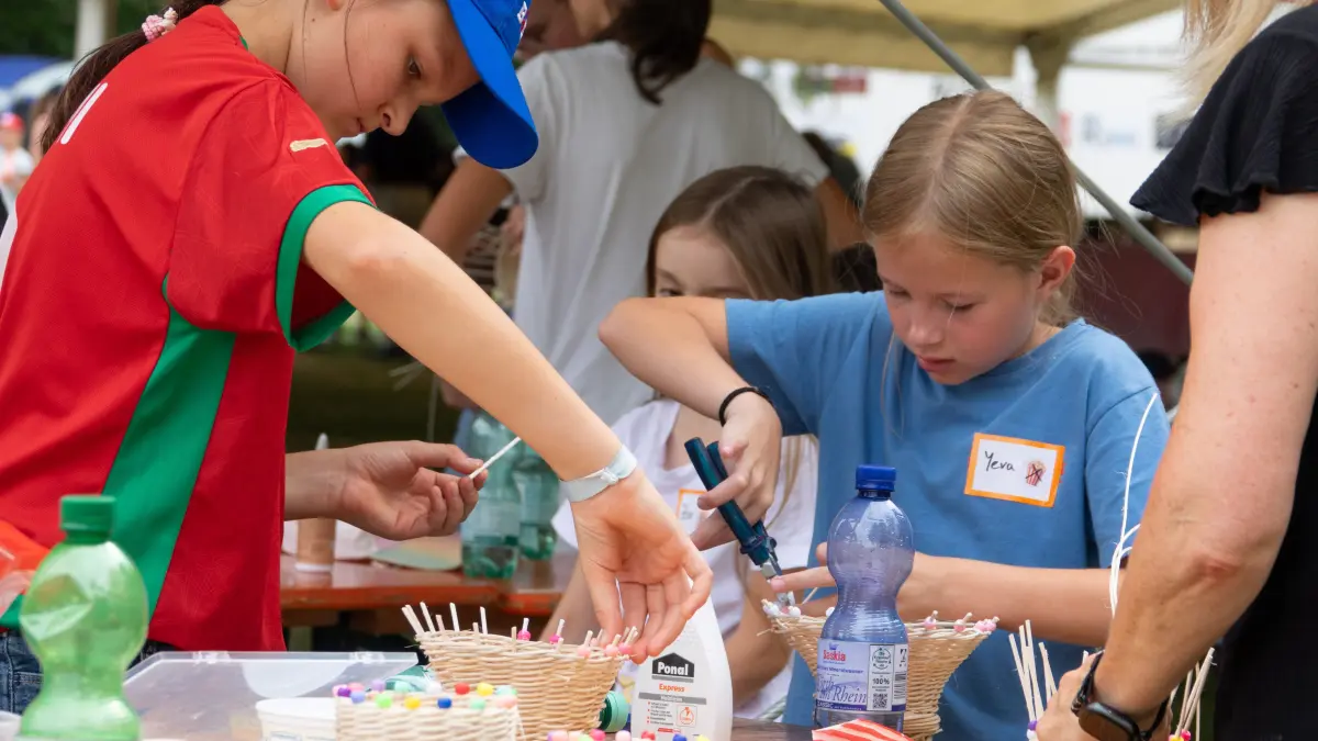 Viel Spaß hatten die teilnehmenden Kinder bei der Sulzer Kreativwerkstatt.
