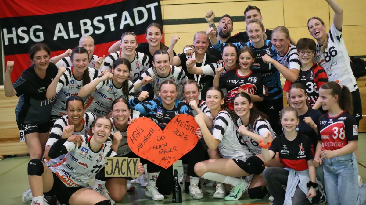 Groß war der Jubel bei den Hanballerinnen der HSG Albstadt über die Meisterschaft und den Aufstieg in die Verbandsliga.