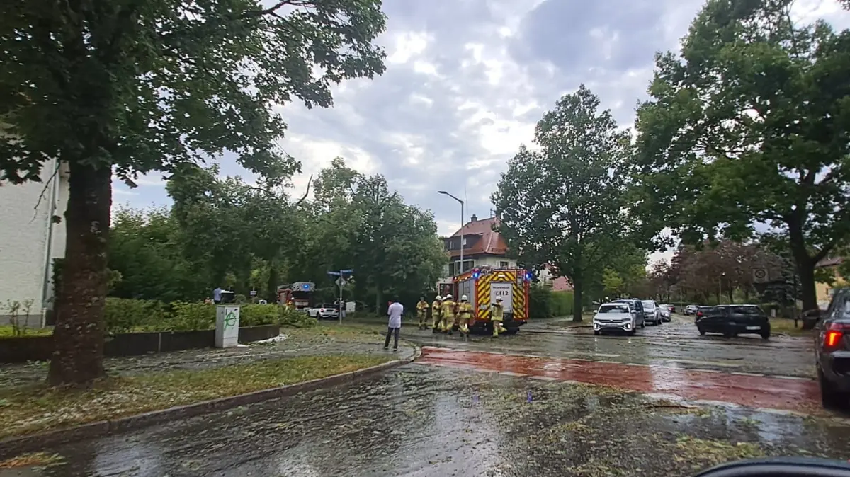 In Villingen-Schwenningen hat am Nachmittag ein Unwetter getobt.