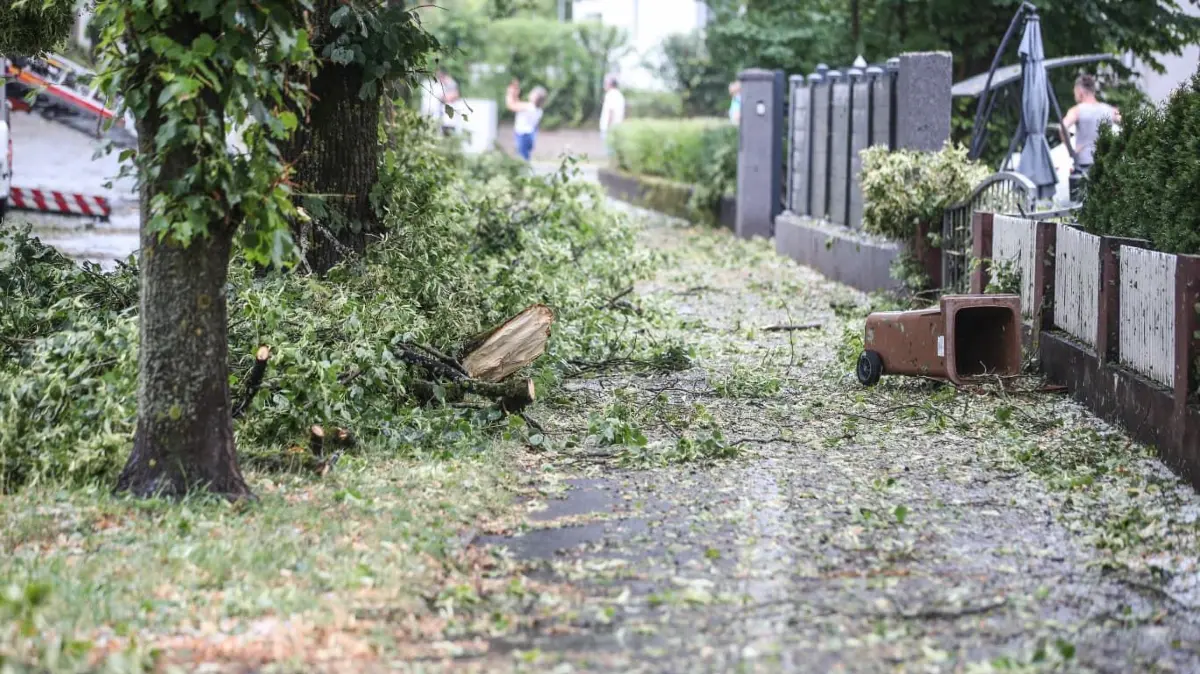 In Villingen-Schwenningen hat am Nachmittag ein Unwetter getobt.