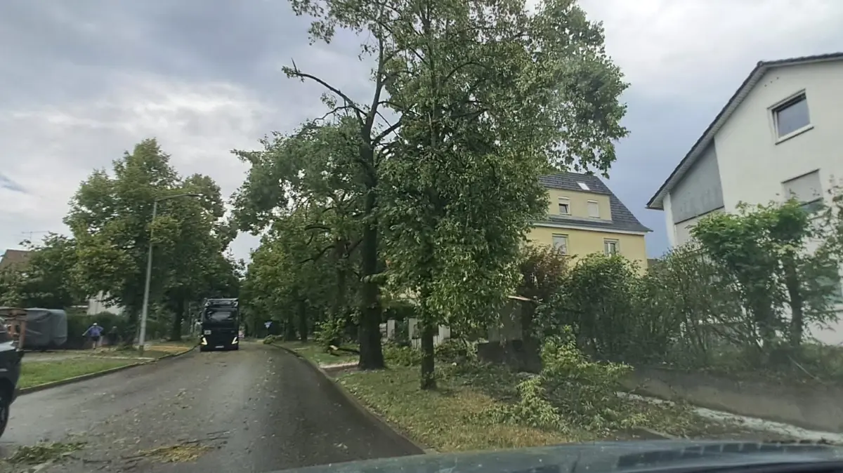 In Villingen-Schwenningen hat am Nachmittag ein Unwetter getobt.