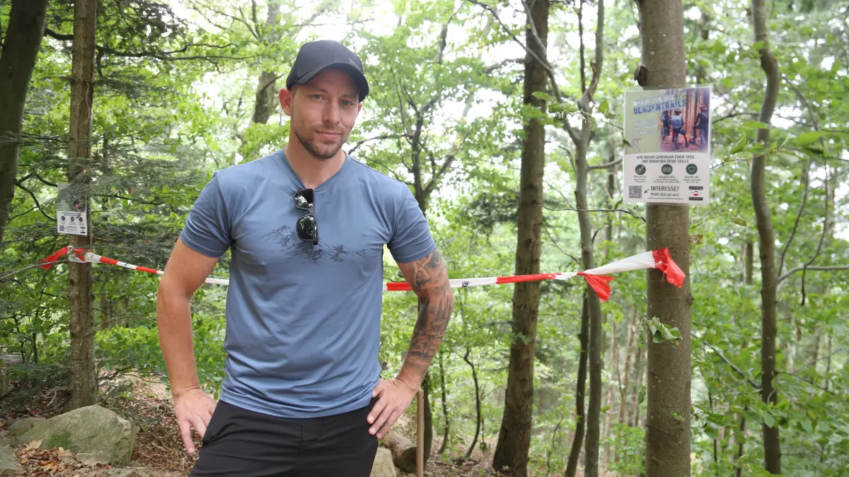 Andreas Fräulin organisiert den Bau des Hochblauen-Trails.