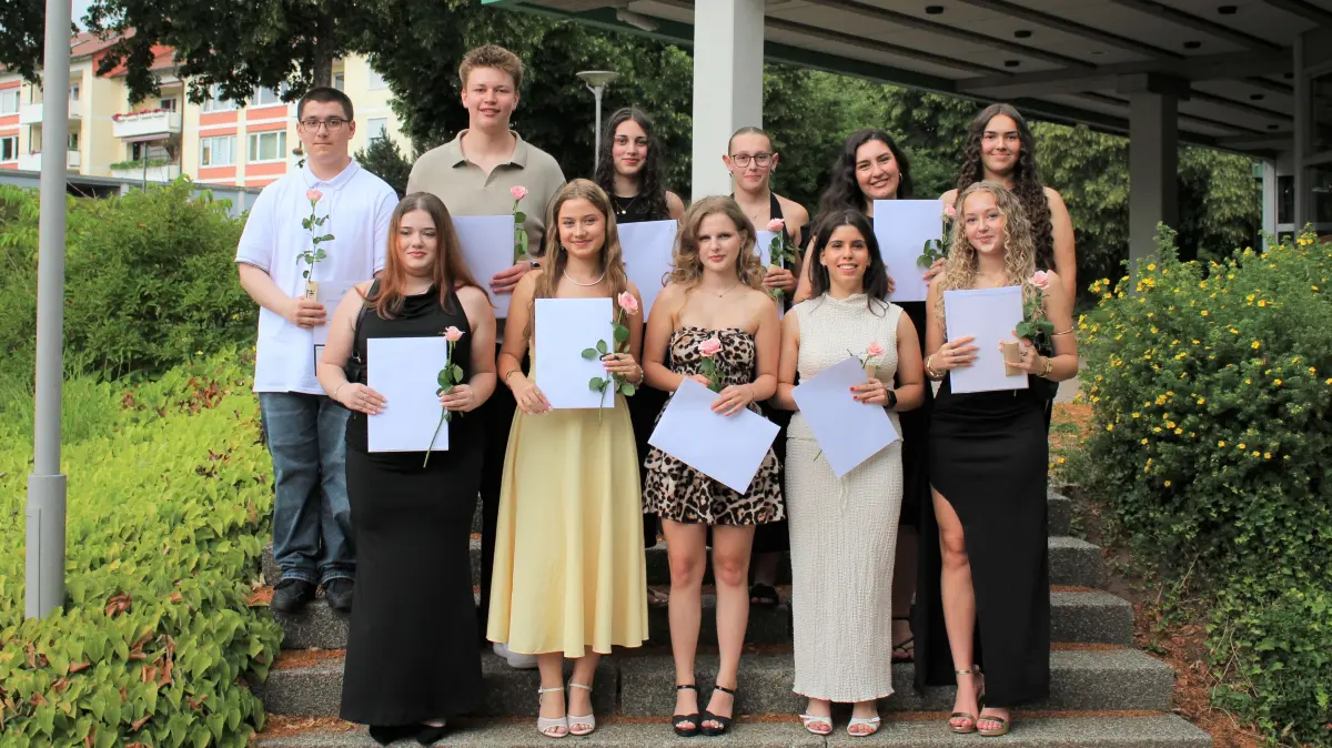 Die Absolventen der zweijährigen Berufsfachschule