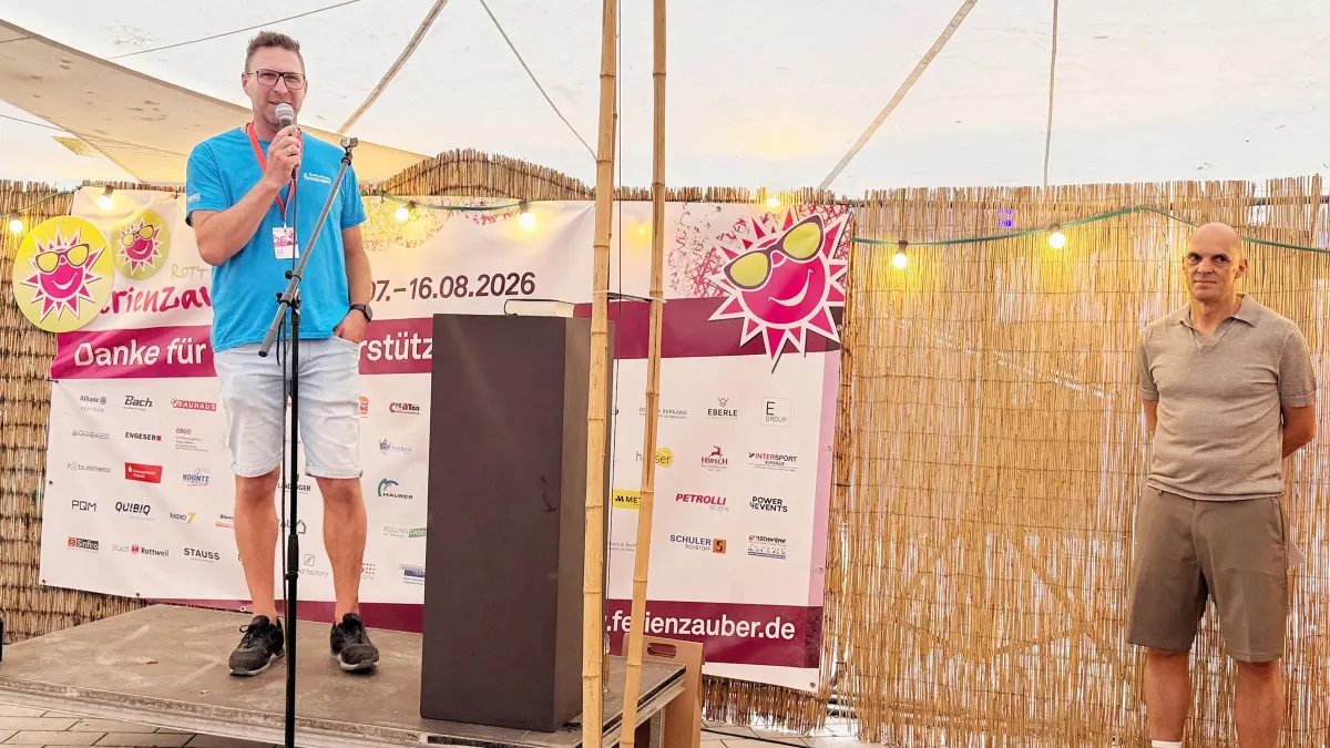 Beim alljährlichen Sponsorenempfang zogen Peter Weiss (links) und Mike Wutta eine kurze Bilanz, gaben aber auch spannende Einblicke in das Festival.