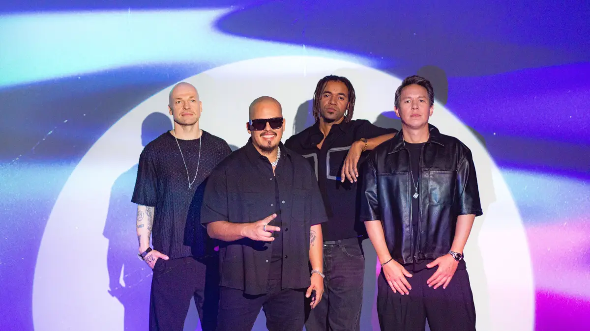 Die vier Bandmitglieder Mateo Jasik alias "Itchyban" (von links), John Magiriba Lwanga ("Johnny Strange"), Omar David Römer Duque ("Don Cali") und DJ Chino aus Berlin treten an diesem Mittwoch bei dem Calwer Klostersommer auf.