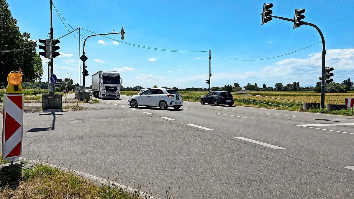 Blick auf die B 3 am Sulzer Kreuz: Wird die neue Kreisstraße auch durch Lahr führen?