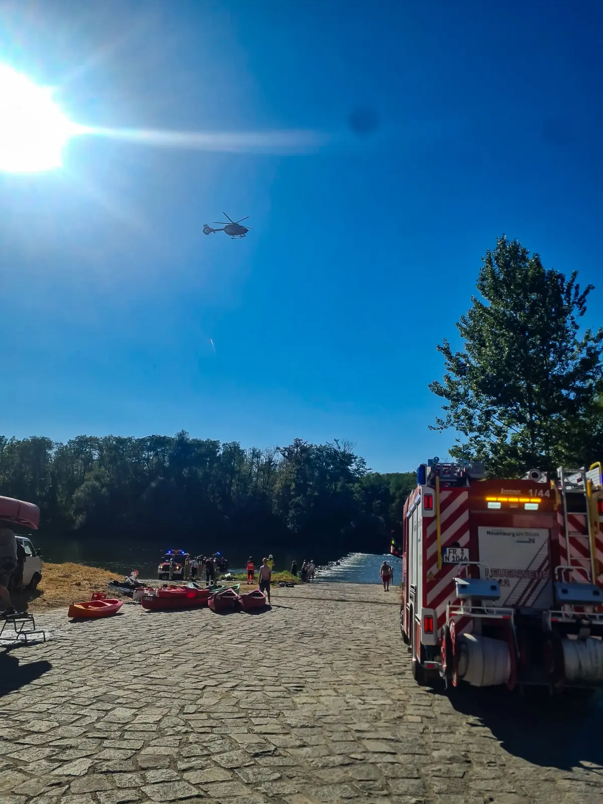 Der Einsatz fand an der Nato-Rampe bei Neuenburg-Grißheim statt.