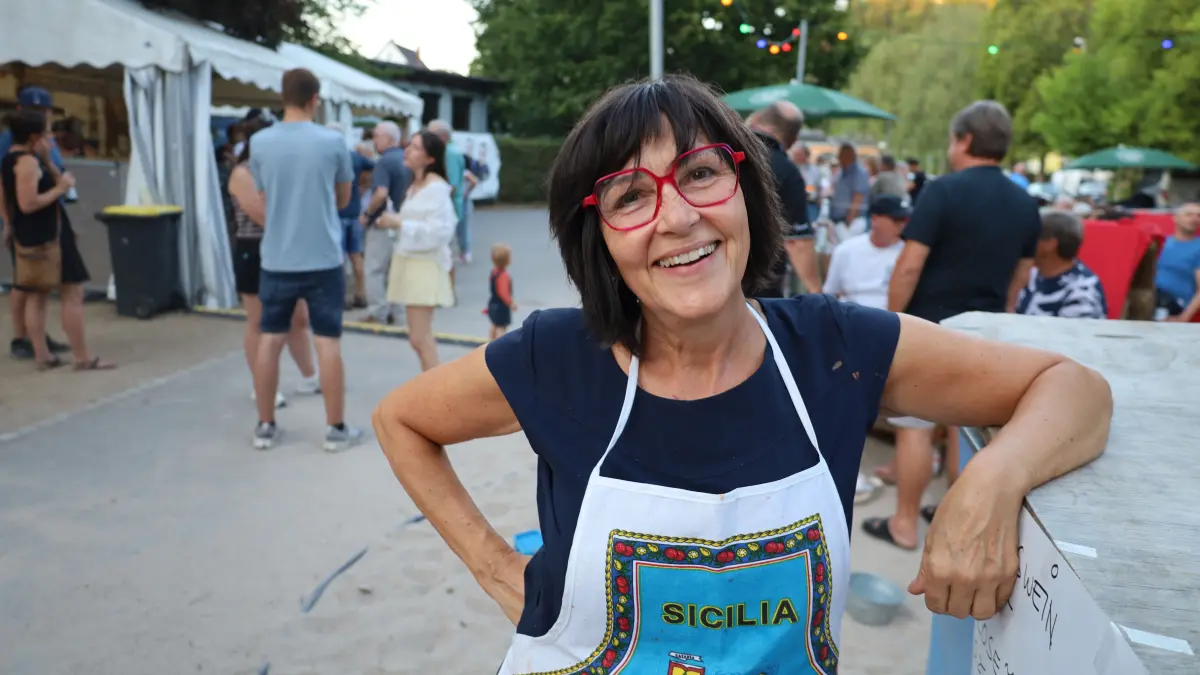 Birgit Stiehle freute sich über die vielen Besucher bei der italienischen Nacht am Neckarstrand.