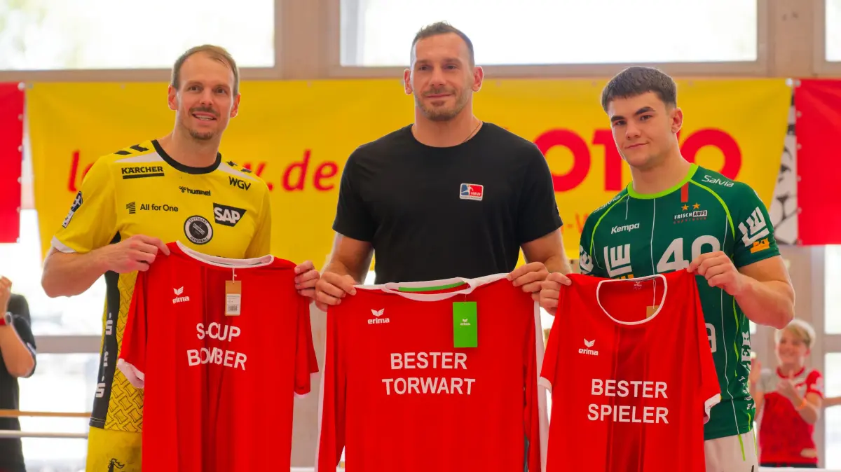Die drei herausragenden Spieler des S-Cups (von links): Kai Häfner, Vladimir Cupara und Elias Newel